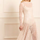Leila Dot Sheer Ankle Gown