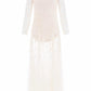 Leila Dot Sheer Ankle Gown