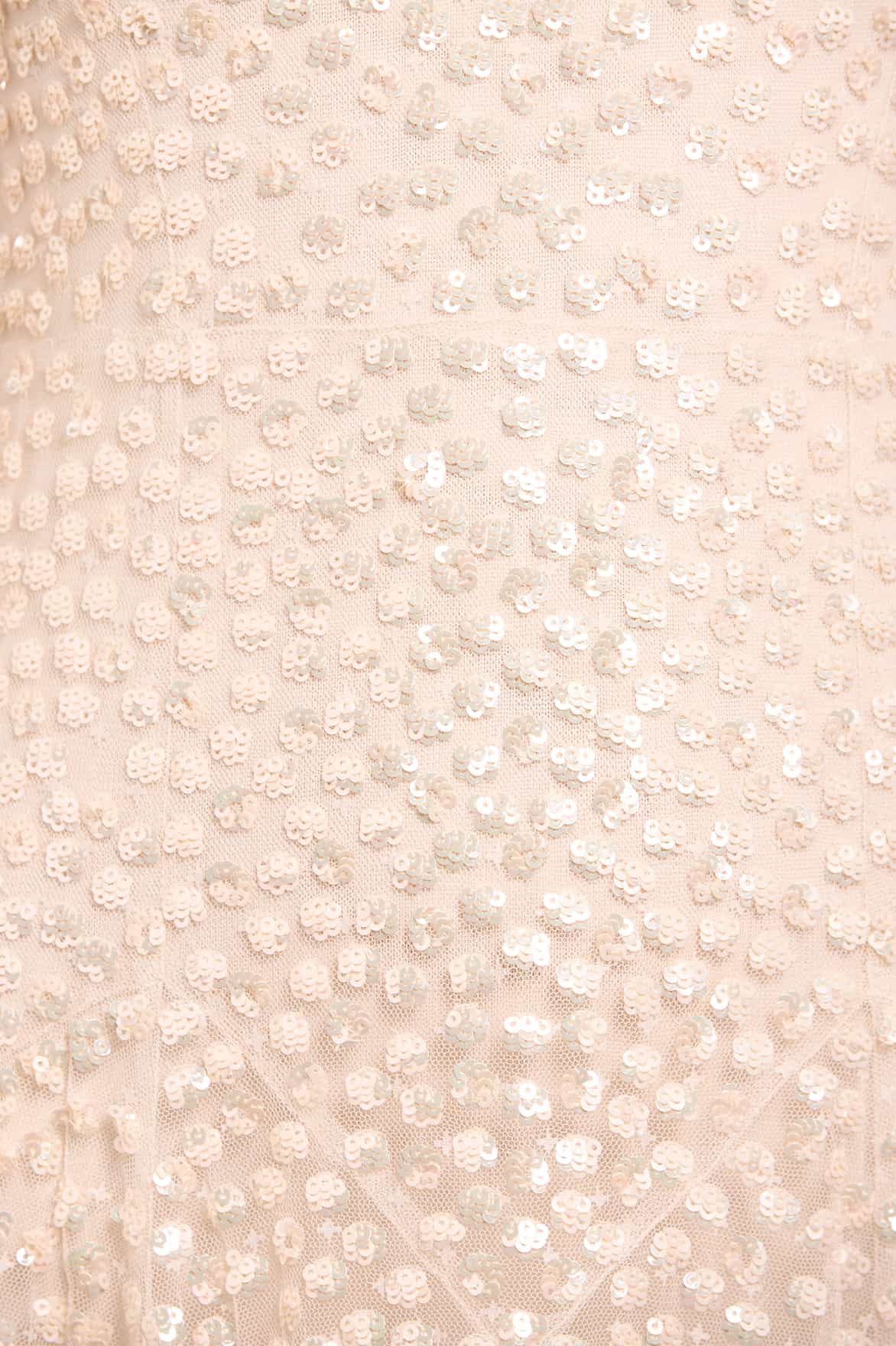 Leila Dot Sheer Ankle Gown