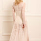 Leila Dot Sheer Ankle Gown