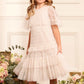 Leila Dot Tiered Cape Kids Dress