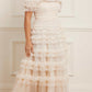 Lisette Ruffle Off Shoulder Gown