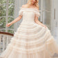 Lisette Ruffle Off Shoulder Gown