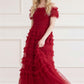 Lisette Ruffle Off Shoulder Gown