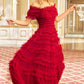 Lisette Ruffle Off Shoulder Gown