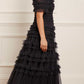 Lisette Ruffle Off Shoulder Gown