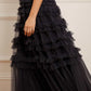 Lisette Ruffle Off Shoulder Gown