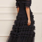 Lisette Ruffle Off Shoulder Gown