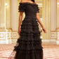 Lisette Ruffle Off Shoulder Gown