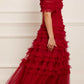 Lisette Ruffle Off Shoulder Gown