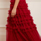 Lisette Ruffle Off Shoulder Gown