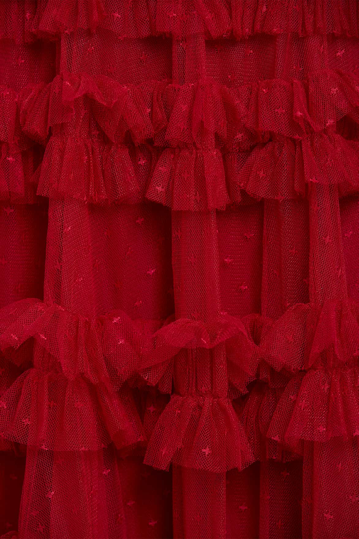 Lisette Ruffle Off Shoulder Gown