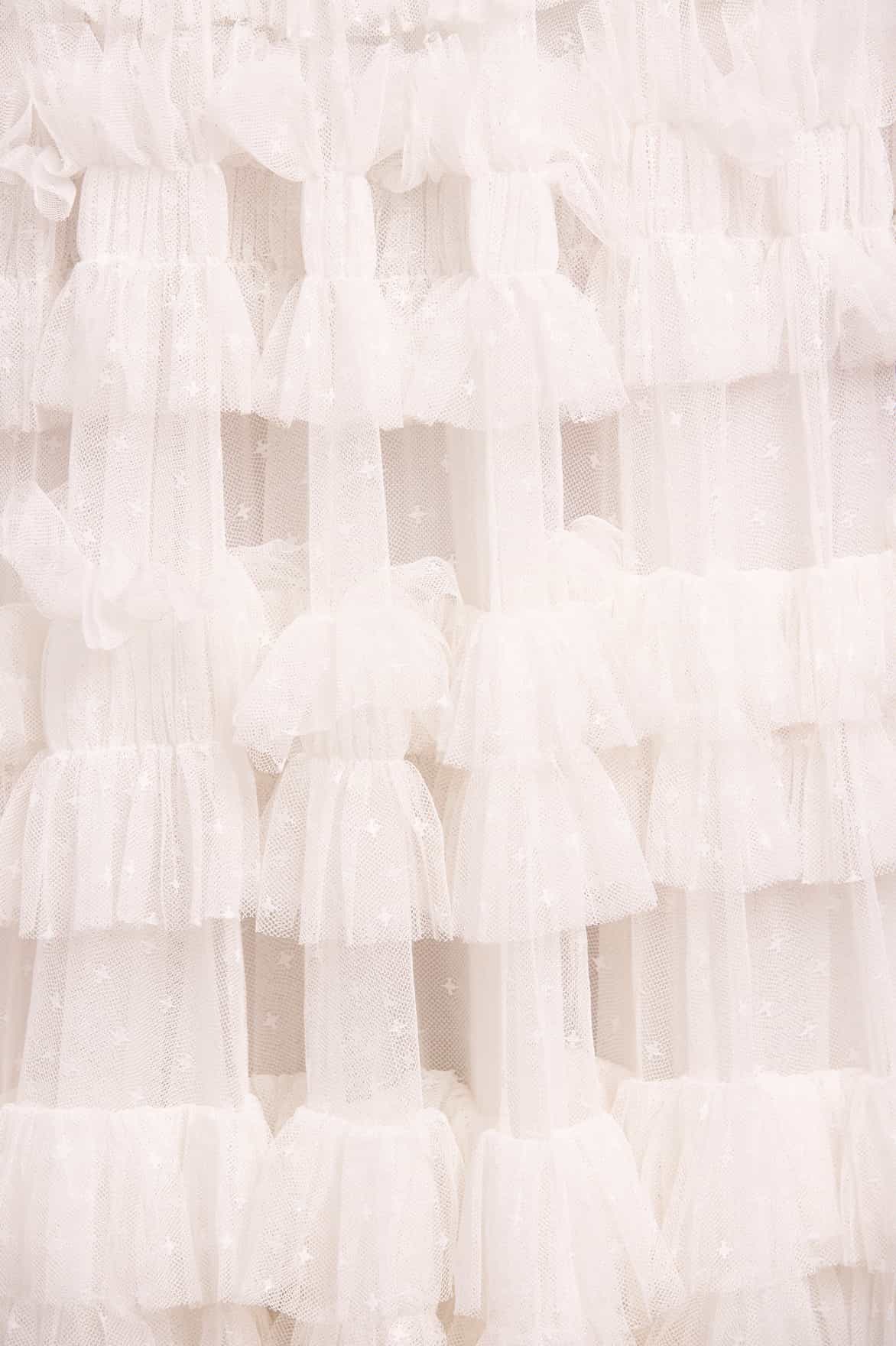 Lisette Ruffle Off-Shoulder Gown