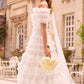 Lisette Ruffle Off-Shoulder Gown