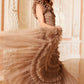 Lisette Ruffle One-Shoulder Gown