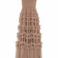Lisette Ruffle One-Shoulder Gown