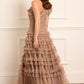 Lisette Ruffle One-Shoulder Gown