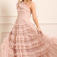 Lisette Ruffle One-Shoulder Gown