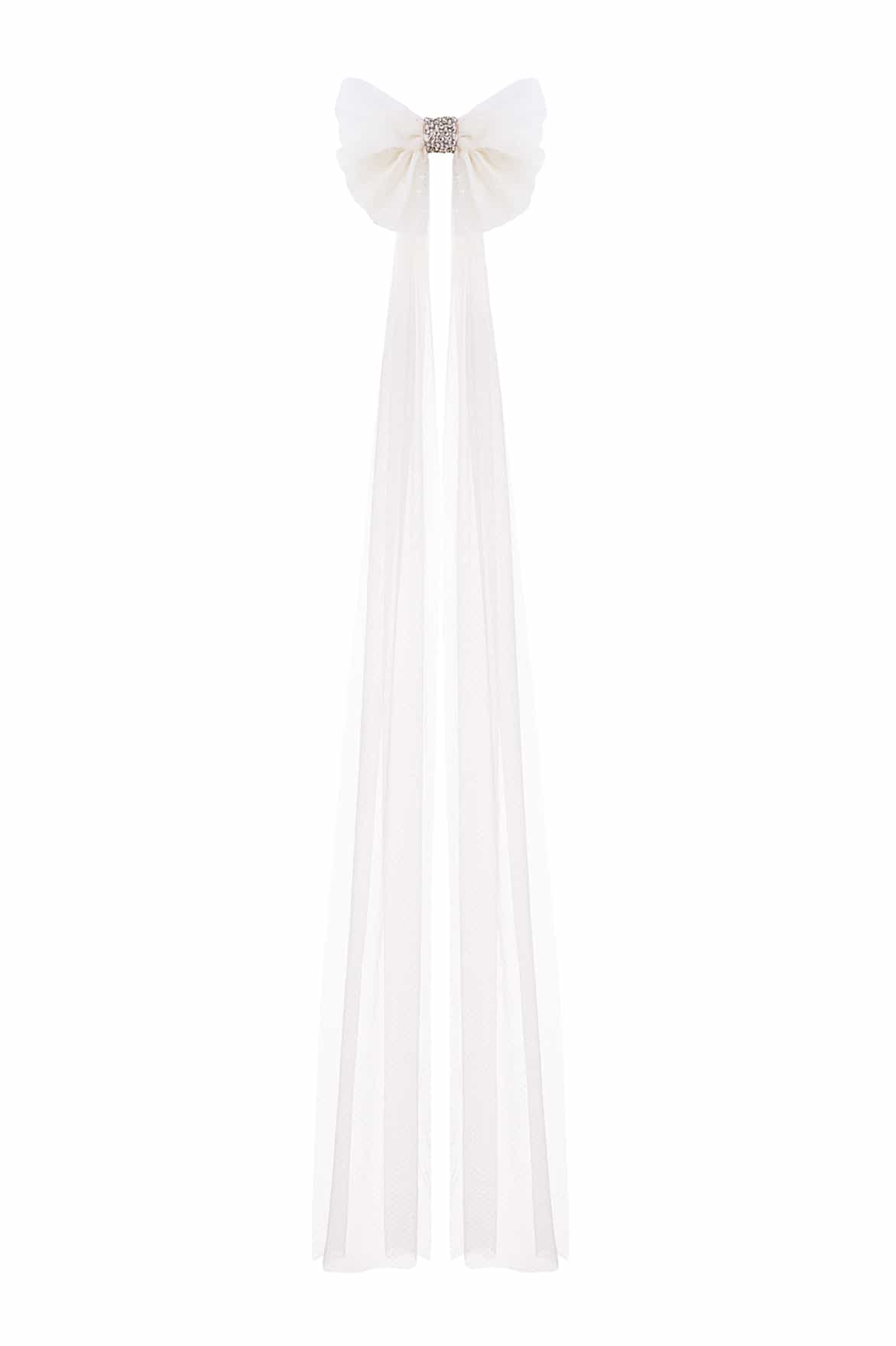 Long Tulle Hair Bow