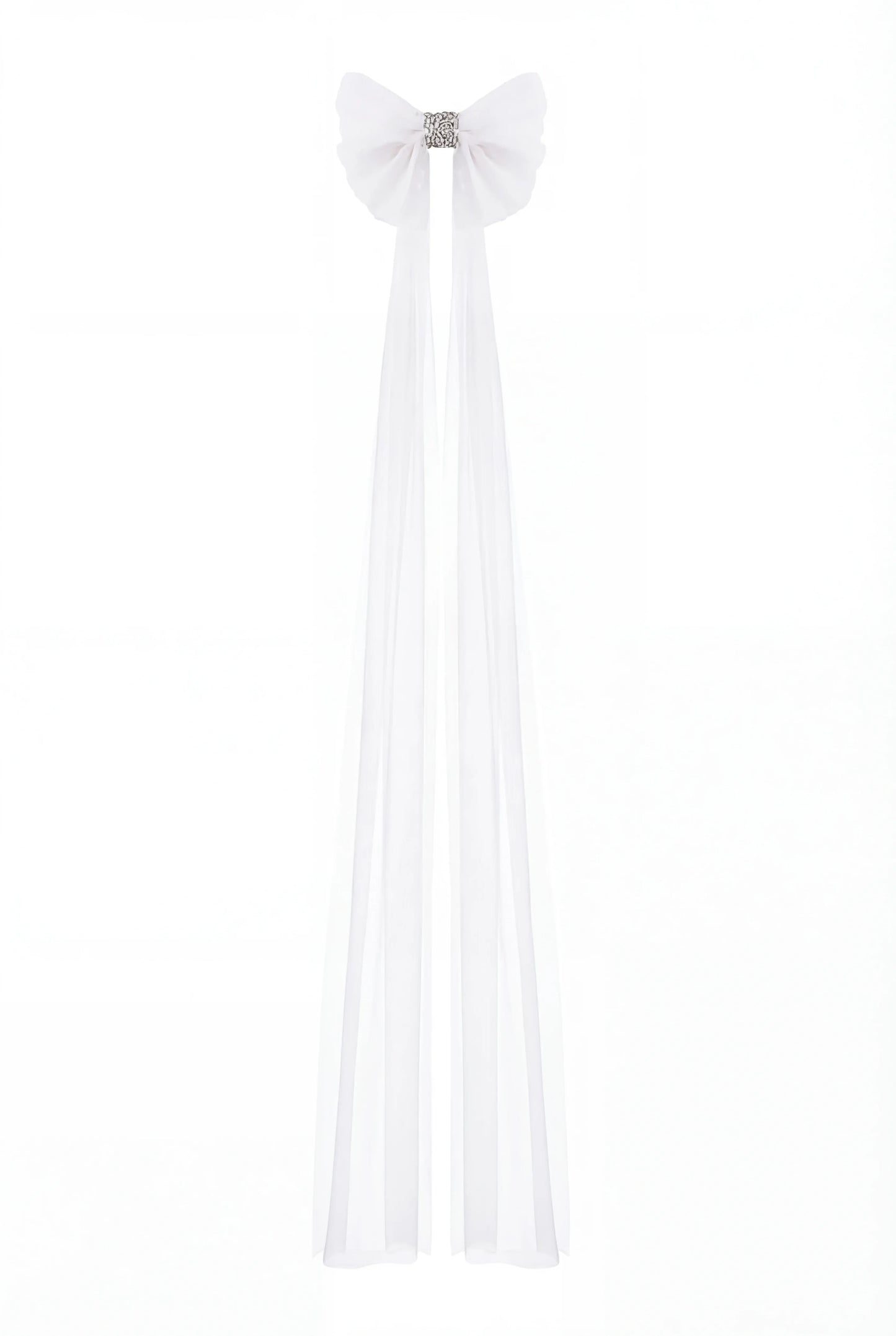 Long Tulle Hair Bow