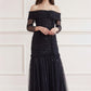 Love Heart Rouched Off-Shoulder Gown