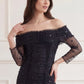 Love Heart Rouched Off-Shoulder Gown