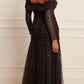 Love Heart Rouched Off-Shoulder Gown