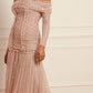 Love Heart Rouched Off-Shoulder Gown