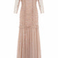 Love Heart Rouched Off-Shoulder Gown