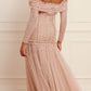 Love Heart Rouched Off-Shoulder Gown