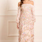 Lunaria Wreath Off-Shoulder Long Sleeve Gown