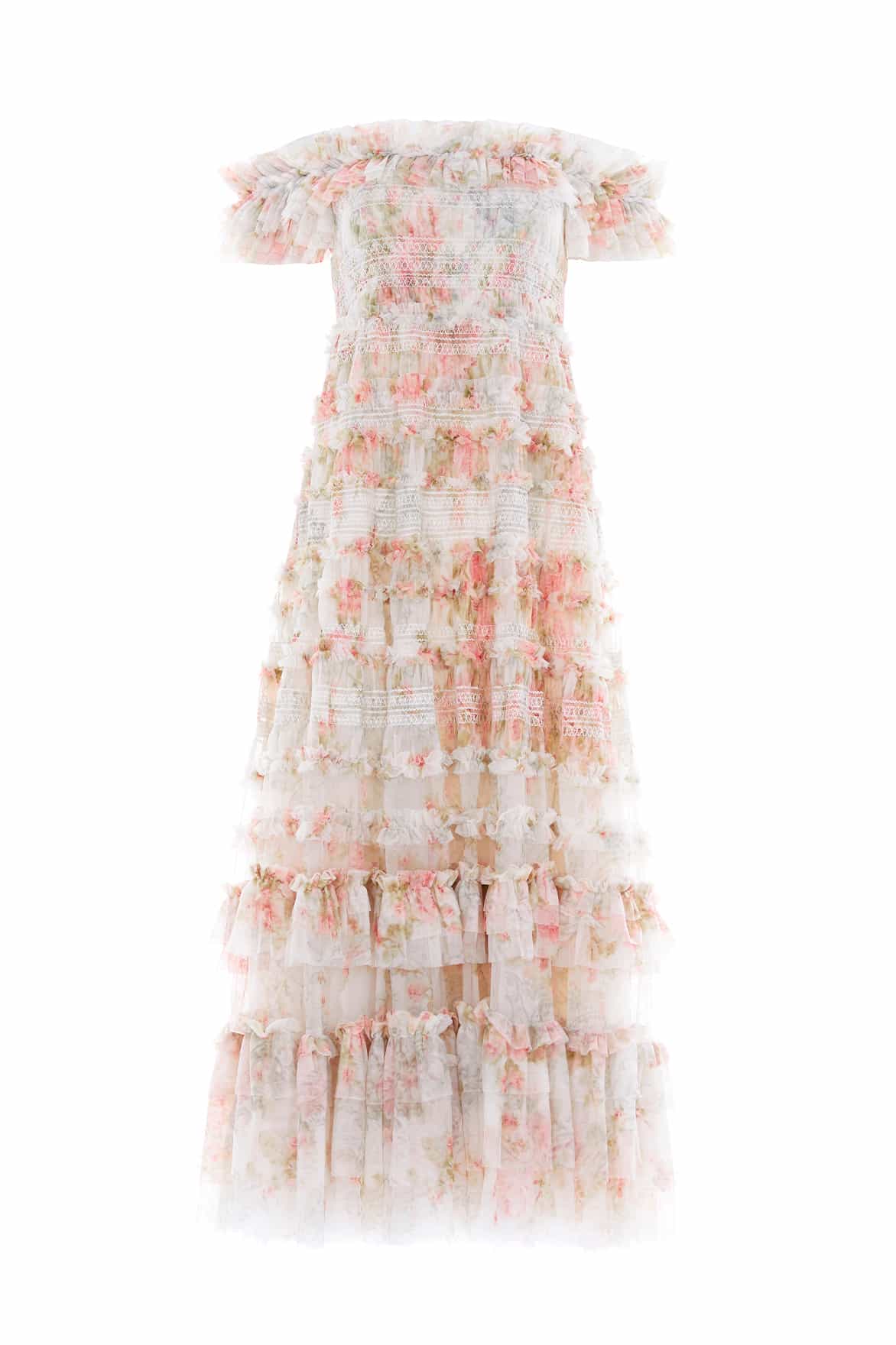 Madame Rose Elodie Off-Shoulder Ankle Gown