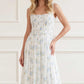 Magnolia Ditsy Chiffon Smocked Cami Ankle Gown