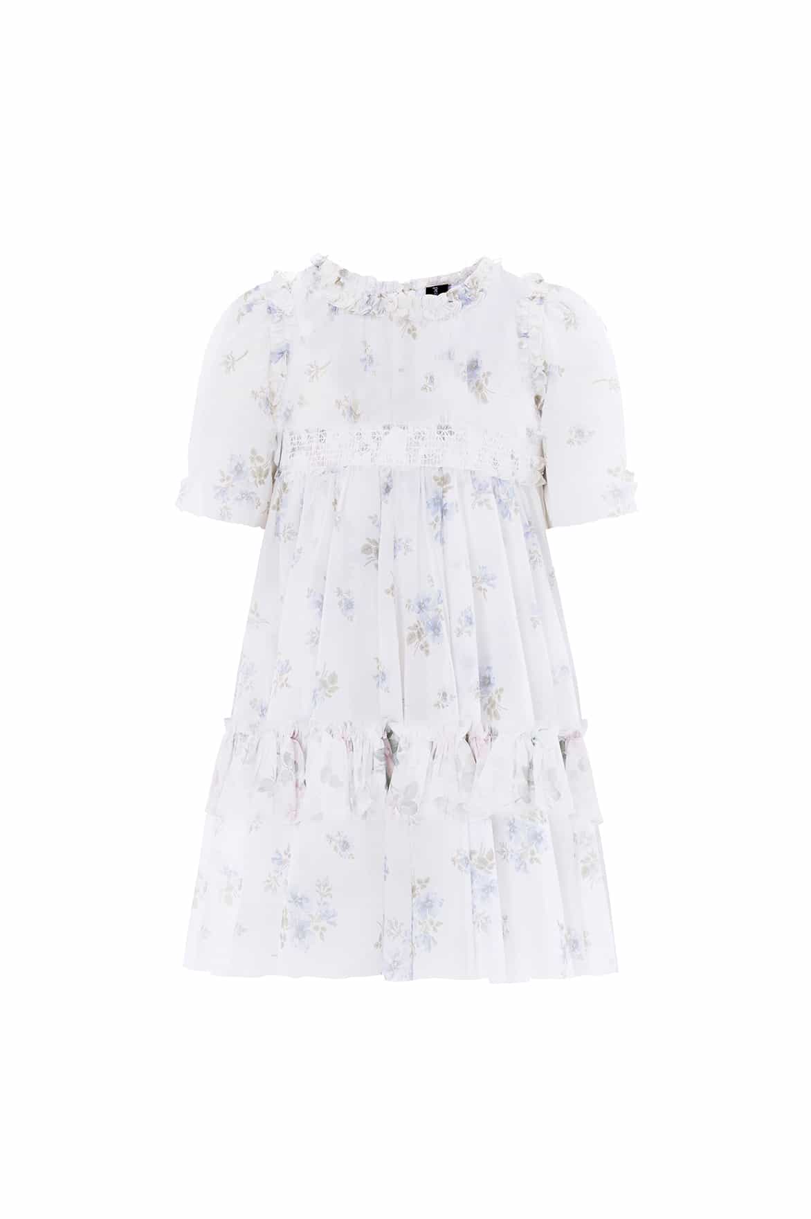 Magnolia Ditsy Chiffon Smocked Kids Dress