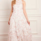 Magnolia Ditsy Elia Halter-Neck Gown