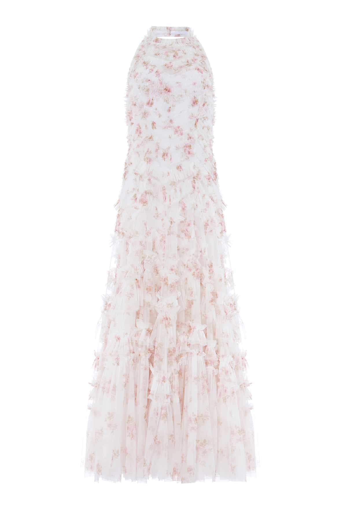 Magnolia Ditsy Elia Halter-Neck Gown
