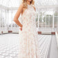 Magnolia Ditsy Elia Halter-Neck Gown