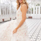 Magnolia Ditsy Elia Halter-Neck Gown