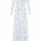 Magnolia Ditsy Gigi One-Shoulder Rouched Gown