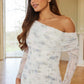 Magnolia Ditsy Gigi One-Shoulder Rouched Gown