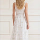 Magnolia Ditsy Sophia Bib Ankle Gown