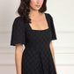 Marisol Cotton Broderie Short Sleeve Ankle Gown
