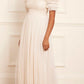 Midsummer Lace Bodice Off-Shoulder Ankle Gown