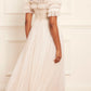 Midsummer Lace Bodice Off-Shoulder Ankle Gown