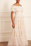 Midsummer Lace Off-Shoulder Gown