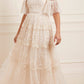 Midsummer Lace Round Neck Gown