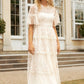 Midsummer Lace Round Neck Gown