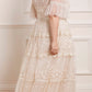 Midsummer Lace Round Neck Gown