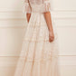 Midsummer Lace Round Neck Gown