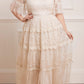 Midsummer Lace Round Neck Gown